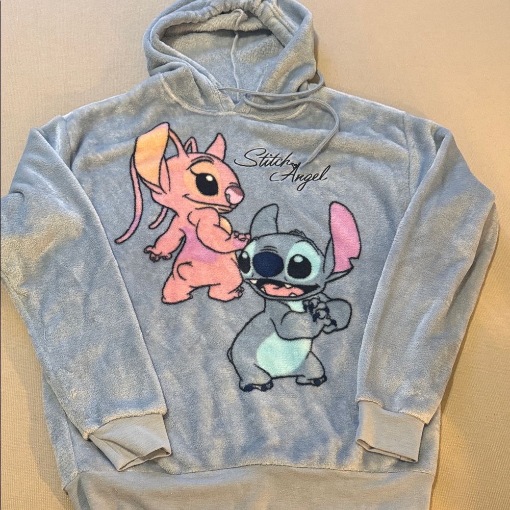 Disney Blue Stitch and Angel Hoodie